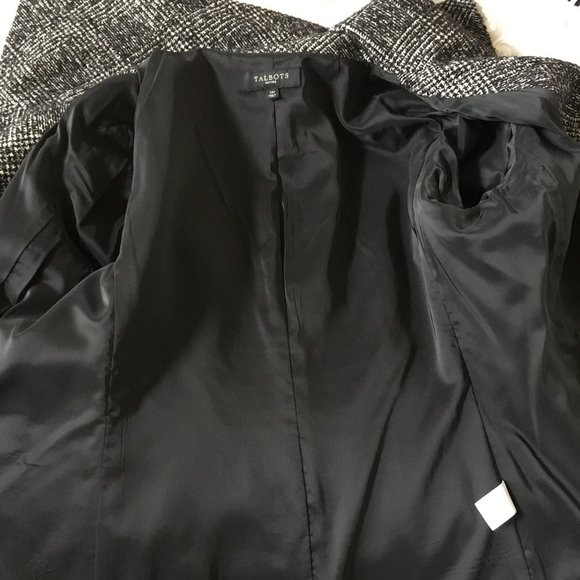 🦋 TALBOTS wool blend blazer, plaid, fully lined, buttons, size 14P - Picture 6 of 12